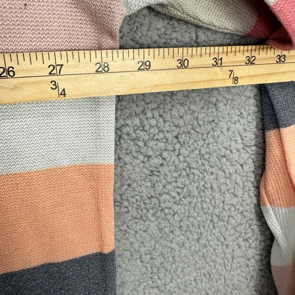 Haptics By Holly Harper Colorful Striped Knit Top Women 3X Preppy Boho Fisherman - Picture 4 of 5